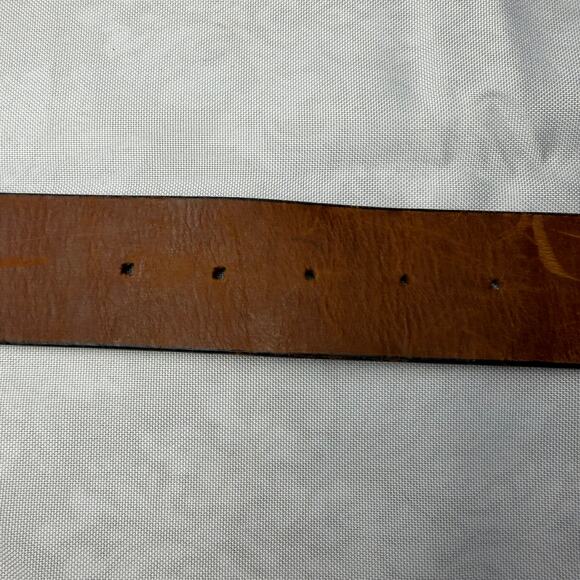 VTG‎ The Highwayman Brazilian Agate Buckle Steerhide Leather Belt XXL Western